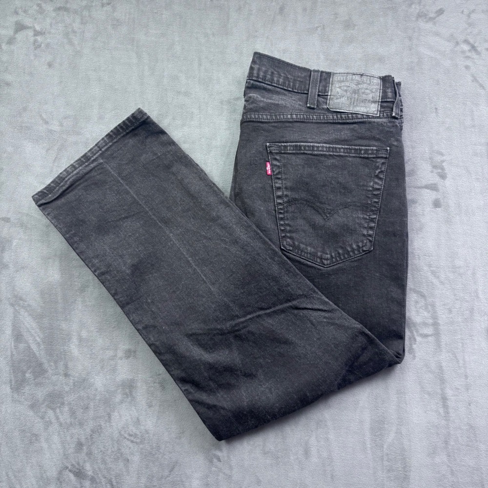 Levis 541 Athletic Taper‎ Jeans Mens 40x30 Faded Black Denim Pants 18181-0422